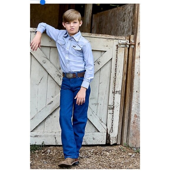 BOY'S WRANGLER COWBOY CUT ORIGINAL FIT JEAN 14 Husky - Picture 1 of 4